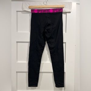 PINK black leggings with band